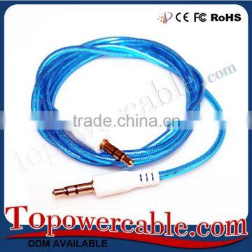 Free Samples Candy Colored 3.5MM to Stereo Audio Aux Auxillary Cable For CD Player In Car photo-2