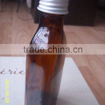 Square amber medicine glass bottle wholesale