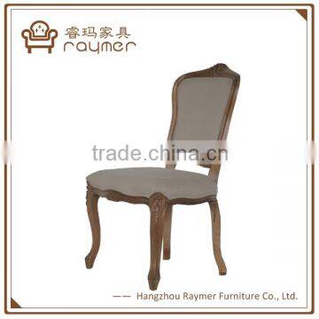 Solid oak frame furniture wooden chair hand carved wooden dining chair