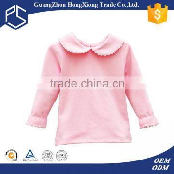 Guangzhou Hongxiong OEM pink 100% cotton lovely girl kids t shirt