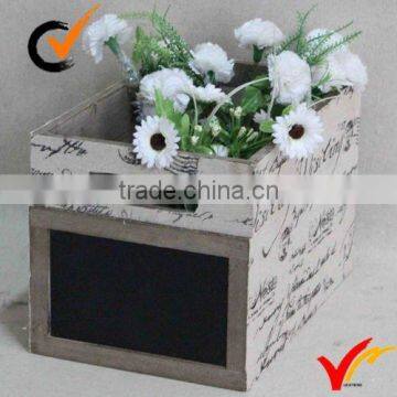 shabby chic garden planter box with blackboard