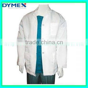 Dymex Disposable Non-woven Lab Coat With Snap Button,Elastic Wrists/Knitting Cuff photo-2