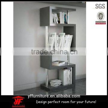 portable high gloss shelving unit wooden Display stand bookshelf