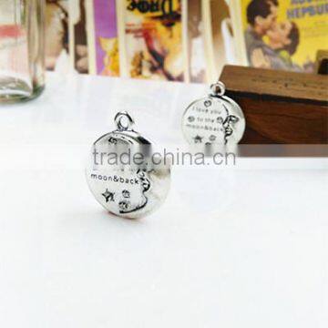 Fashion Moon and Star Charm Personalized Silver Logo Charm for DIY Jewelry photo-3
