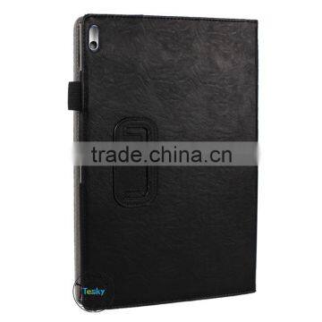 Black Flip Leather Case Cover Stand Holder For Lenovo A10-70 A7600 Tablet Flip Cover