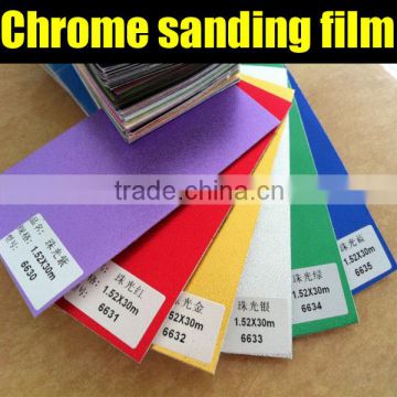 Chrome sanding glitter metal film, chrome glitter vinyl, glitter film