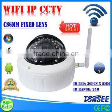 IP dome camera Sony CMOS 720P 6mm varifocal lens onvif night vision ls vision ip camera