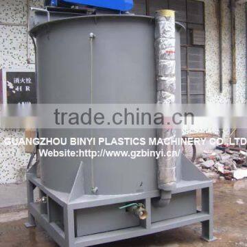 Hot water washing system for dirty PET bottle+screw output, Plastic flakes washing recycling line