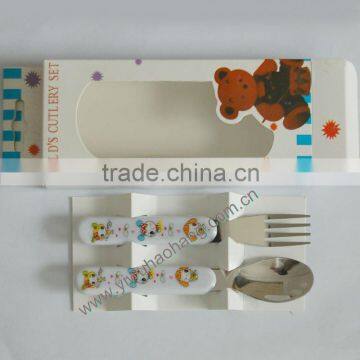 promotional logo baby spoon and fork set