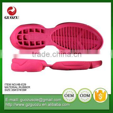 Lady causal shoe sole design rubber outsole for sale