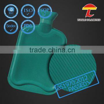 Dark green color UK market 2L capacity BS hot water bag