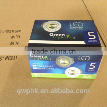 LED COB downlight square 5w