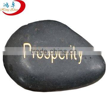 Engraved pebble stone customized wishing words stone