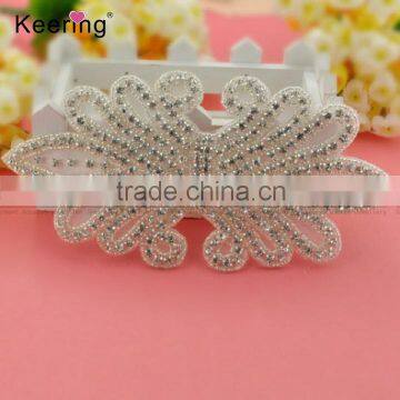 keering hotsale iron on rhinestone applique for women dress WRA-050