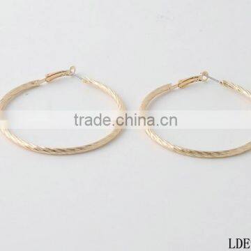 Prom sparkly gold hoop earrings