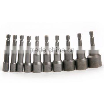 10pcs Metric 6mm-19mm Magnetic Nut Driver Set Socket Adapter Hex Drill Bit Electric Screwdriver Socket Nut Setters Driver Bits