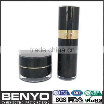 black color luxury 30ml cream jars cosmetic