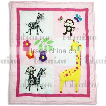 Lovely animal hand applique blanket