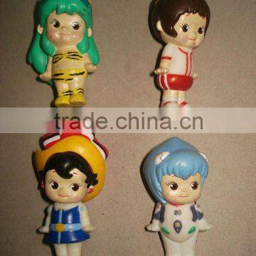 Plastic girl figure decoration toys