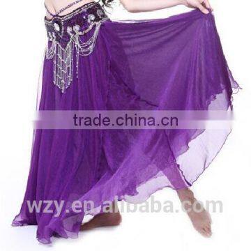 Top quality factory price Two layers lady chiffon wholesale belly dance skirt