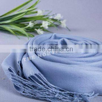 silk cashmere twill woven pashmina white