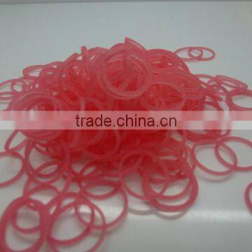 hot sale glitter/glow loom bands(300pcs+12s clip+ a hook)