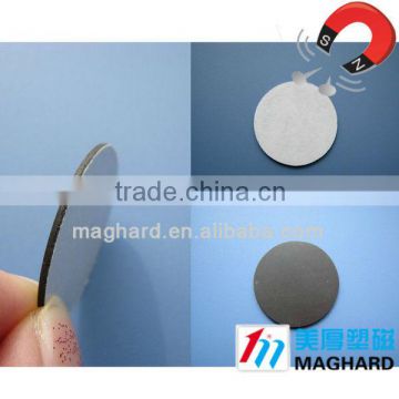 Round Rubber magnet with 3M adhesive,Factory directly selling