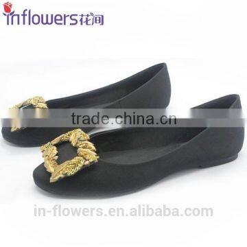 Wholesale OEM handmade black suede leather shoes women flat