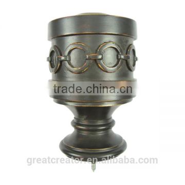 China Home Decor Bronze Modern Look Curtain Rod Finials Curtain Hardwares Curtain Accessories Wholesale