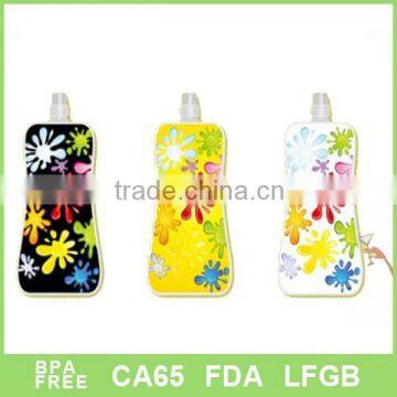 Colorful folding water bottle