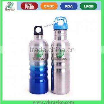 Beautiful curvy body stainless steel sport bottle