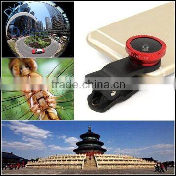 Universal 3in1 Clip On Camera Lens Kit Fisheye +Wide Angle +Macro for Cell Phone