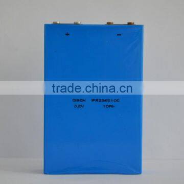 LFP2265100 lithium lifepo4 battery 10ah 3.2v