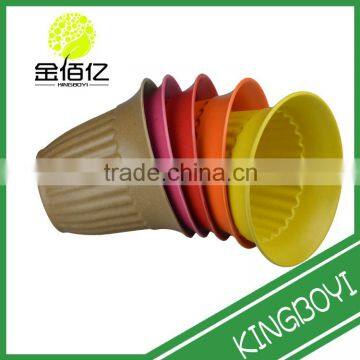 Eco friendly Plant Fiber Planter Biodegradable Flower pot, Bamboo rice hull planter