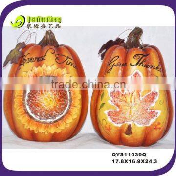 Good price thanksgiving decorations polyresin artificial pumpkin