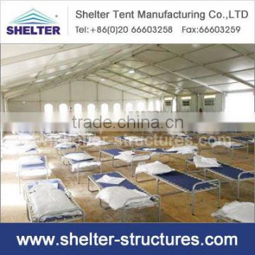 big refugee camp tent