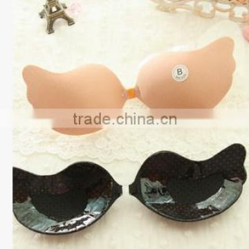 Sexy ladies push up new design strapless wing bra self-adhesive invisible bra