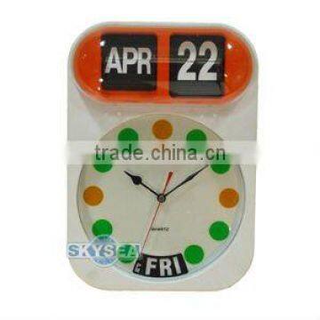 Decorative Wall Modern Clock, calender flip clock, colorful clock