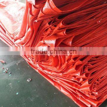 TARPAULIN WARTERPROOF FABRIC High Denstiy Polyethylene Two Side Lamination Striped Hem pp Rope in Hem Reinforced Heat-seal Edge photo-6