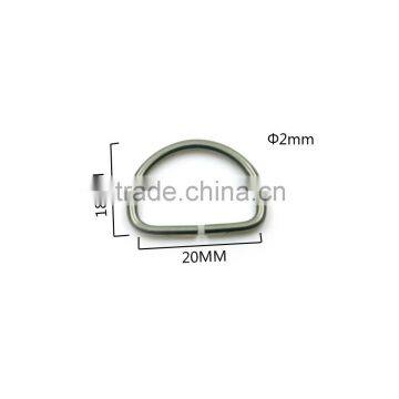 Wholesale Custom size small stainless steel d ring d shape rings for strap