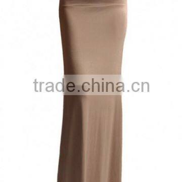 Women Solid Color Rayon Long Maxi Skirt for Women