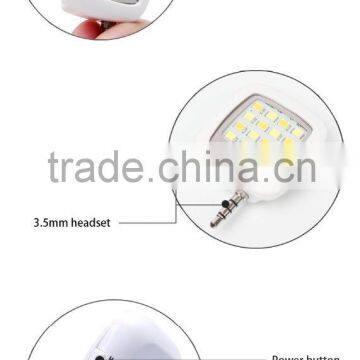 2016 New Arrival Selfie Enhancing LED Flash For Mobile Phone Monopod Selfie Stick Night Selfie Using