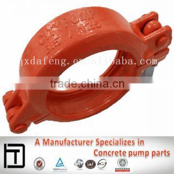 Concrete pump spare parts, Forging Sany concrete pump steel pipe Coupling, DN 125 5--1/2' Bolt