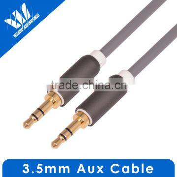 Aluminum casing 3.5 Stereo car audio cable male to male cable