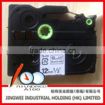 Compatible for Laminated TZ Label Printer Tape 12mm Black on Silver TZ-931 photo-2