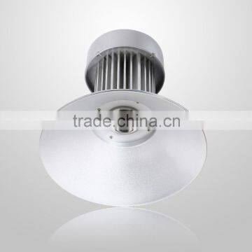 100W indoor black high bay LED light with round fin heat sink