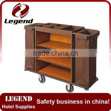 Customized Multi-function iron Hotel cleaning trolley cart