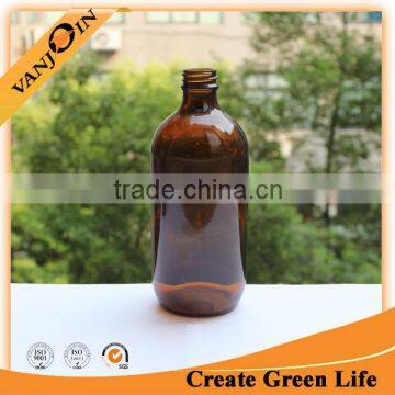 Round Shape Amber Glass Bottle 480ml