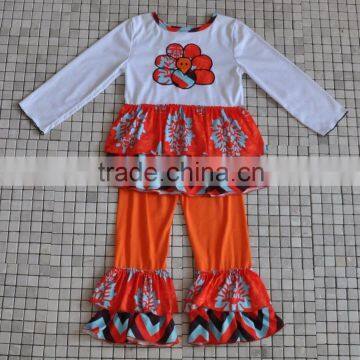2016 fashion fall winter baby girls clothing turkey thanksgiving children boutique outfits