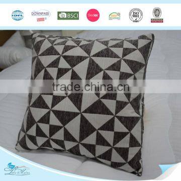 Embroidered Geometric Cotton Wave Decoration Cushion